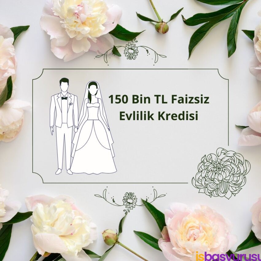 150 bin Faizsiz Evlilik Kredisi Başvuru Formu